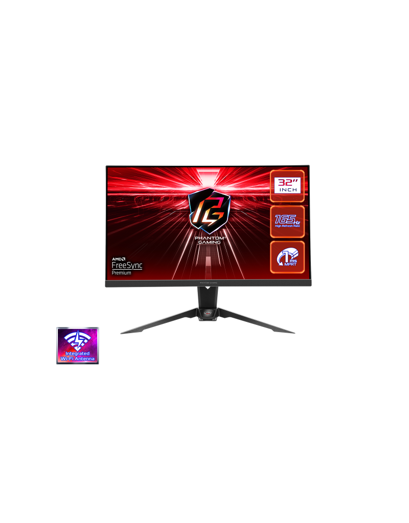 Monitor 31.5" AsRock PG32QF2B VA 2560x1440/165Hz/1ms/2xHDMI/DP/AMD FreeSync  - 1