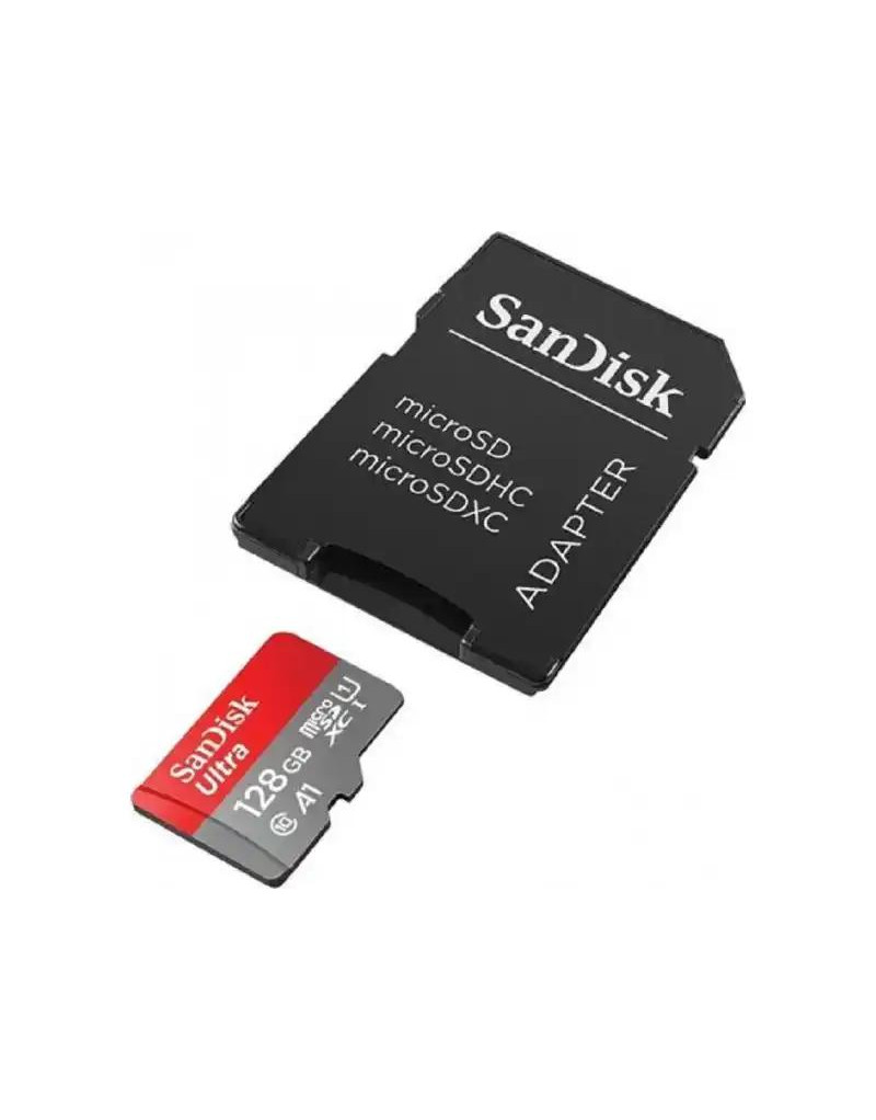 Micro SD 128GB SanDisk Ultra + adapter SDSQUAB-128G-GN6MA  - 1