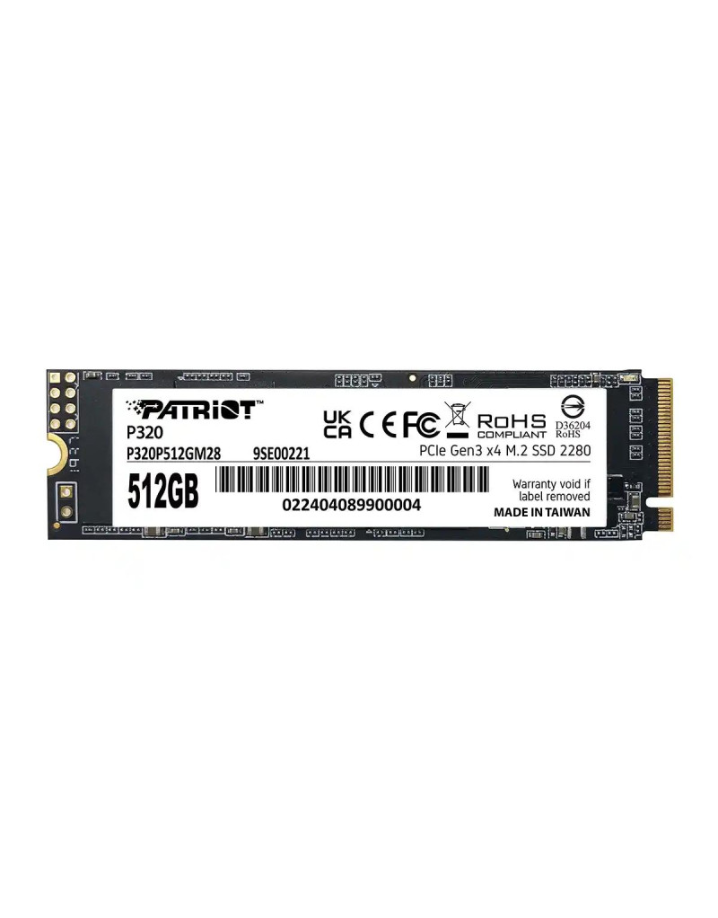 SSD M.2 NVMe 512GB Patriot P320 3000MBs/2200MBs P320P512GM28  - 1