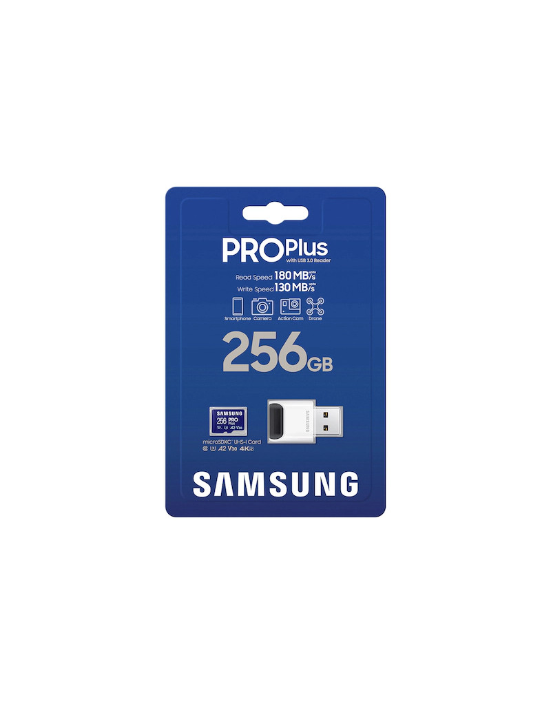 Memorijska kartica PRO PLUS MicroSDXC 256GB U3 + SD Adapter MB-MD256SB SAMSUNG - 1