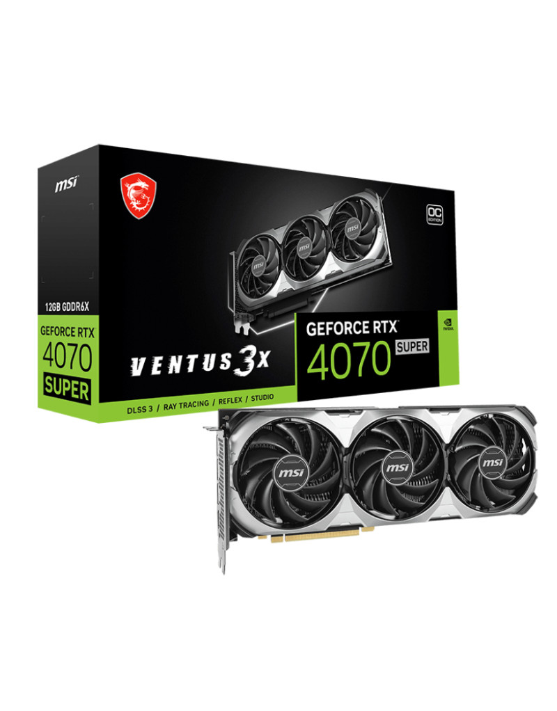 nVidia GeForce RTX 4070 12GB RTX 4070 SUPER 12G VENTUS 3X OC grafička karta MSI - 1