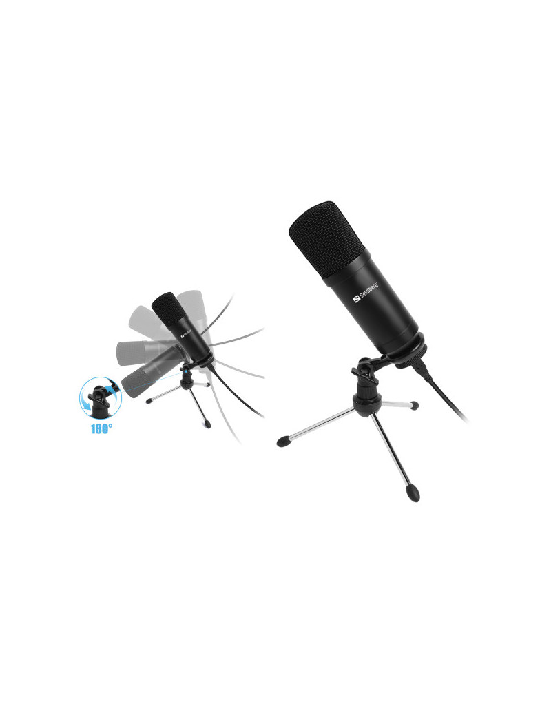 Stoni mikrofon Sandberg Streamer USB Desk sa tripodom 126-09  - 1