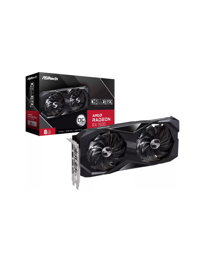 SVGA Asrock Radeon RX 7600 Challenger 8G OC - 1 SVGA Asrock Radeon RX 7600 Challenger 8G OC - 1