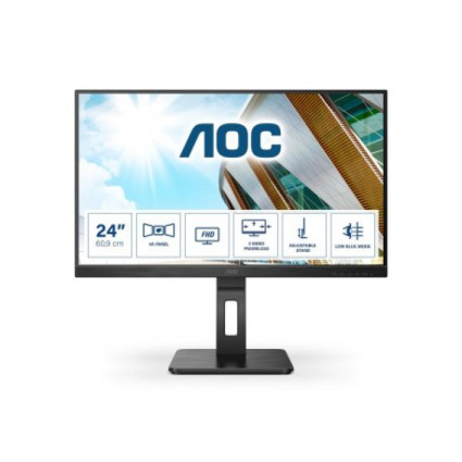 Monitor 23.8 AOC 24P2QM VA 1920x1080/75Hz/4ms/HDMI/DP/VGA/4xUSB/zvučnici  - 1