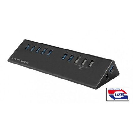 HUB LC Power LC-HUB-ALU-2B-10 USB3.0 Aluminium  - 1