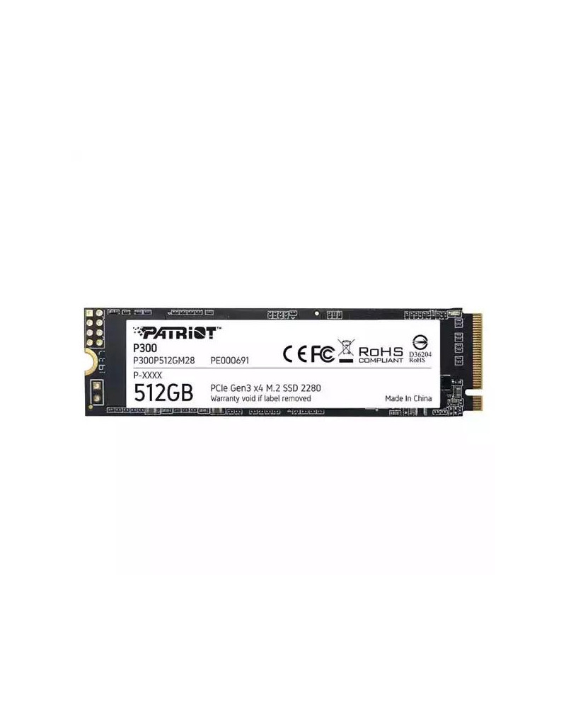 SSD M-2 NVMe 512GB Patriot P300 1700MBs/1100MBs P300P512GM28 - 1 SSD M-2 NVMe 512GB Patriot P300 1700MBs/1100MBs P300P512GM28 - 1
