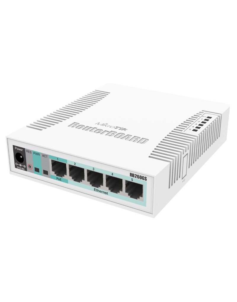 (CSS106-5G-1S) RB260GS, SwOS, upravljivi switch MIKROTIK - 1