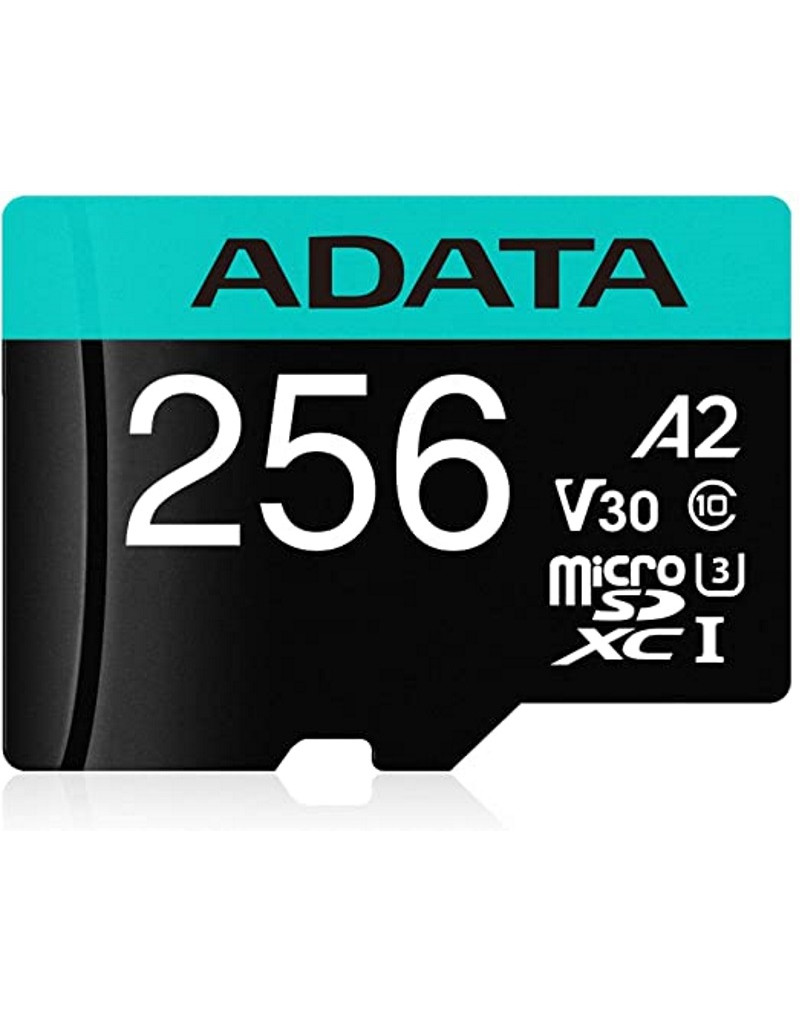 Memorijska kartica UHS-I U3 MicroSDXC 256GB V30S A2 + adapter AUSDX256GUI3V30SA2-RA1 A-DATA - 1