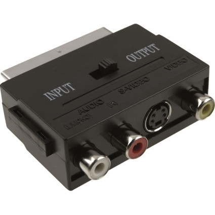 Adapter Scart - 3xRCA + S-Video crni FAST ASIA - 1