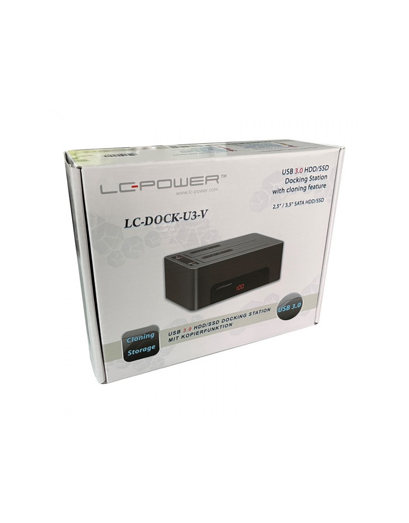 HDD D. Station dual bay LC-DOCK-U3-V 2xSSD/HDD Black, USB 3.0  - 1