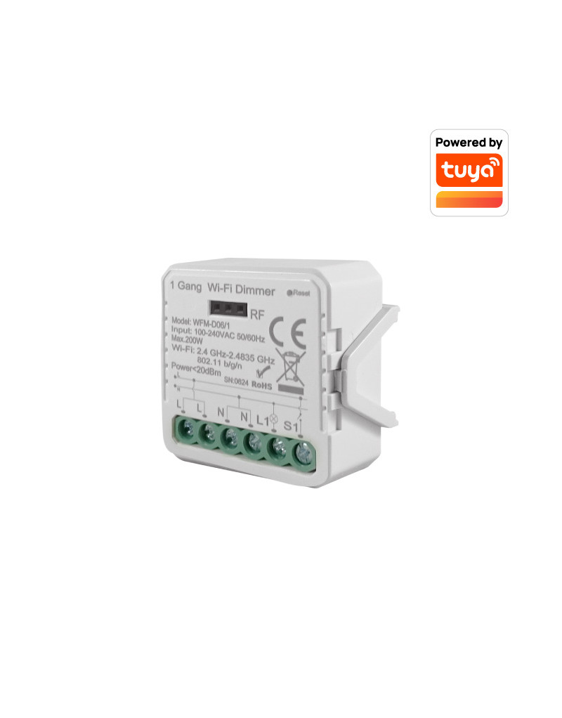 Wi-Fi smart prekidač-modul dimer, 1x200W  - 1