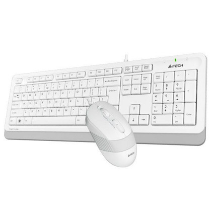 F1010 FSTYLER USB US bela tastatura + USB beli miš A4 TECH - 1