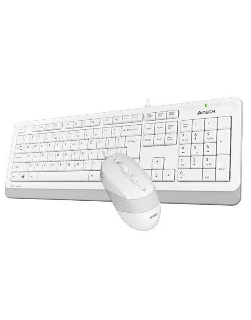 F1010 FSTYLER USB US bela tastatura + USB beli miš A4 TECH - 1