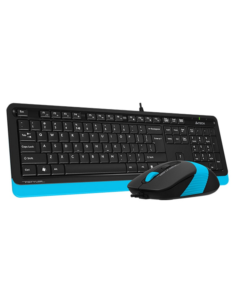 F1010 FSTYLER USB US plava tastatura + USB plavi miš A4 TECH - 1