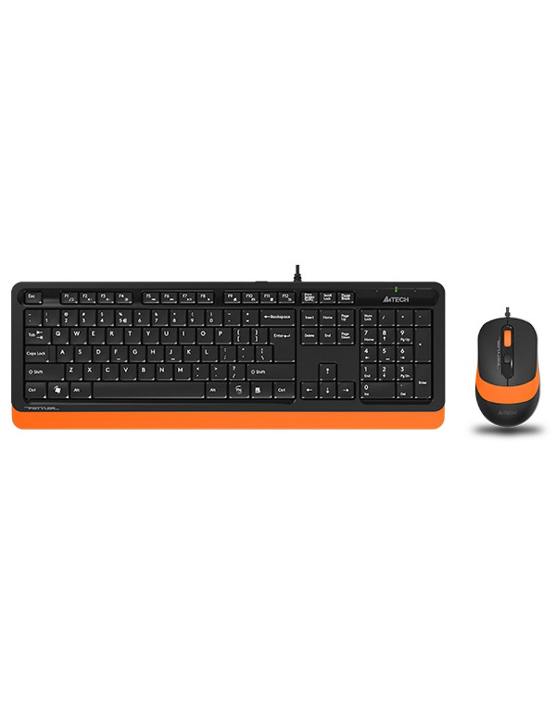 F1010 FSTYLER USB US narandžasta tastatura + USB narandžasti miš A4 TECH - 1