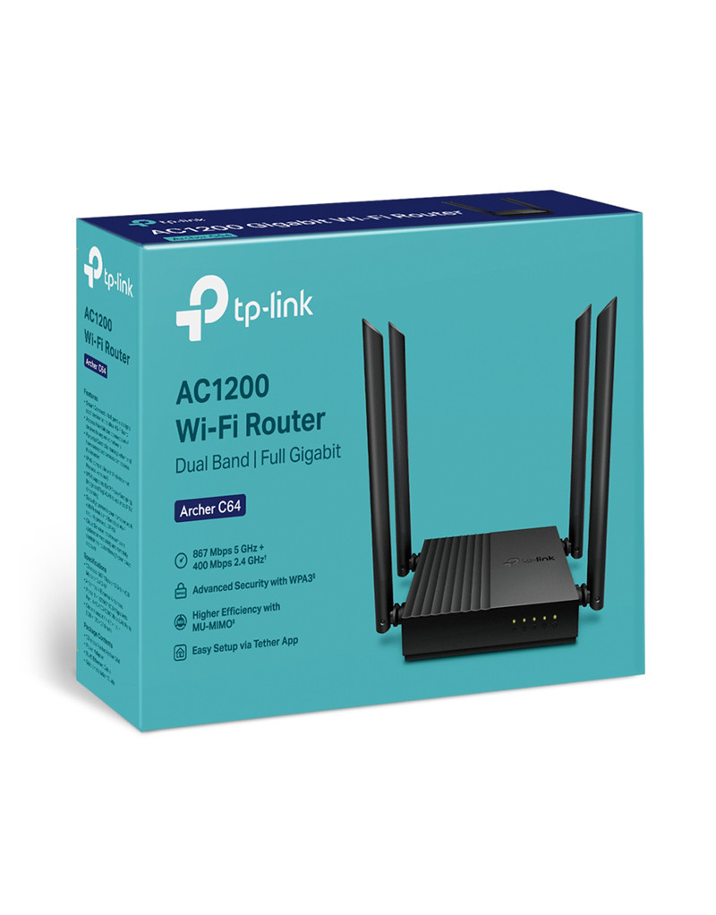 Archer C64 AC1200 Wireless MU-MIMO WiFi ruter TP-LINK - 1