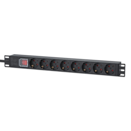 PDU kabl Intellinet 715126 19"/1U sa 8 utilnica/prekidač/2m  - 1