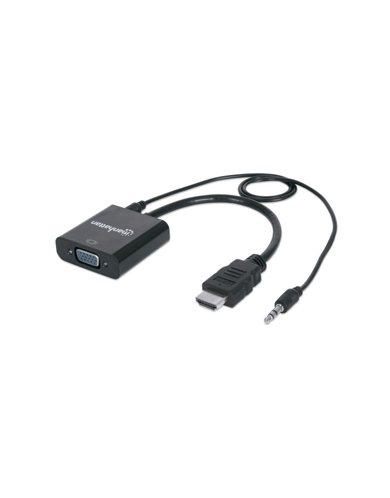 Adapter Manhattan 151559 HDMI/M - VGA/F + Audio  - 1