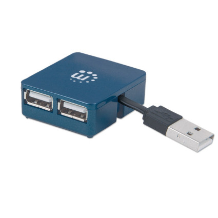 USB HUB 4port Manhattan 160605 2.0/480Mbps/Plavi  - 1