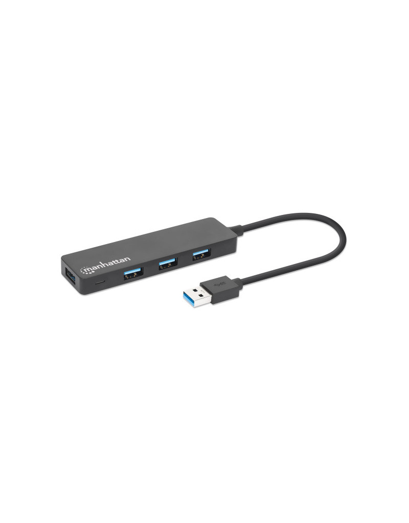 USB HUB 4port Manhattan 164900 3.2 G1/5Gbps/Crni  - 1