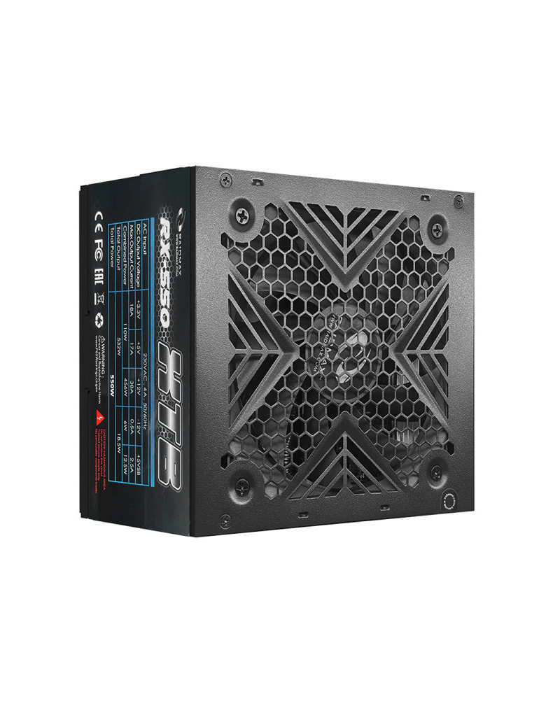 Napajanje 550W Raidmax RX-550XT(B) Full Black/120mmTC Fan/Retail Pack  - 1