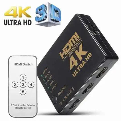 HDMI switch 5u1 HDS-006 4K Velteh sa daljinskim  - 1