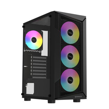 Kuciste Raidmax Vector 158 Black 3x RGB fan/Window/V158TBS  - 1