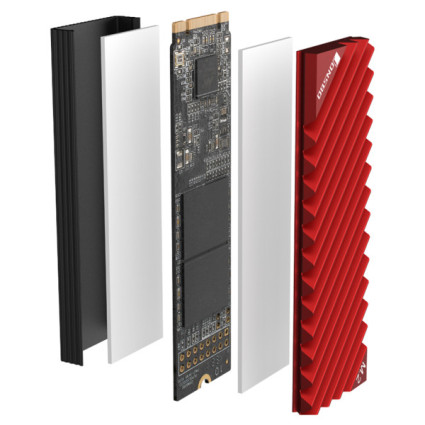 SSD M.2 Hladnjak Jonsbo M.2-3 NVMe RED, M.2-3 RED  - 1