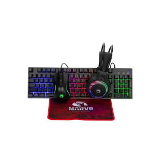 Tastatura + miš + slušalice + podloga Marvo LOOT 40 CM416