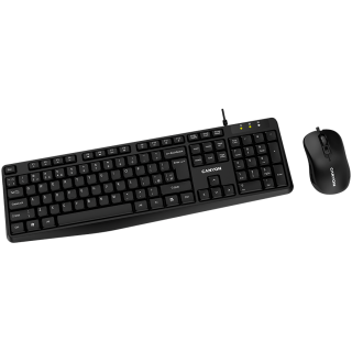 CANYON SET-1 EN/AD Keyboard+Mouse Wired Black