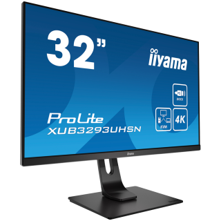 IIYAMA Prolite XUB3293UHSN-B5 Business Monitor - 80 cm (31.5''), 4K UHD (3840x2160), IPS LED, 60Hz, 4ms, 350 cd/m², matte / black