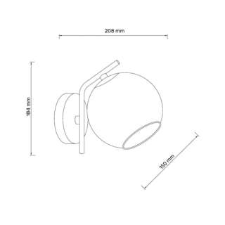 Zidna lampa 1xE14