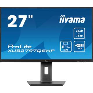 Monitor 27" Iiyama XUB2797QSNP-B1 IPS 2560x1440/100Hz/1ms/HDMI/DP/USB/RJ45/zvučn