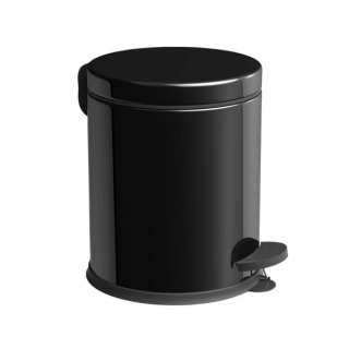 Kanta za otpatke sa pedalom metal CRNA 5 lit (visina 265mm, prečnik 210mm)