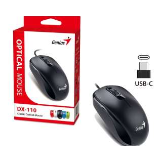 GENIUS DX-110 USB-C Optical crni miš