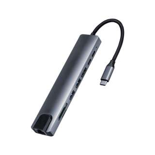 FAST ASIA Adapter-konvertor TIP C na HDMI+2xUSB 3.0+TF/SD+2xTIP C+RJ45