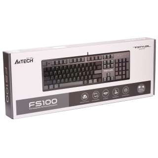 A4 TECH FS100 FSTYLER USB Neon Backlit US crna tastatura